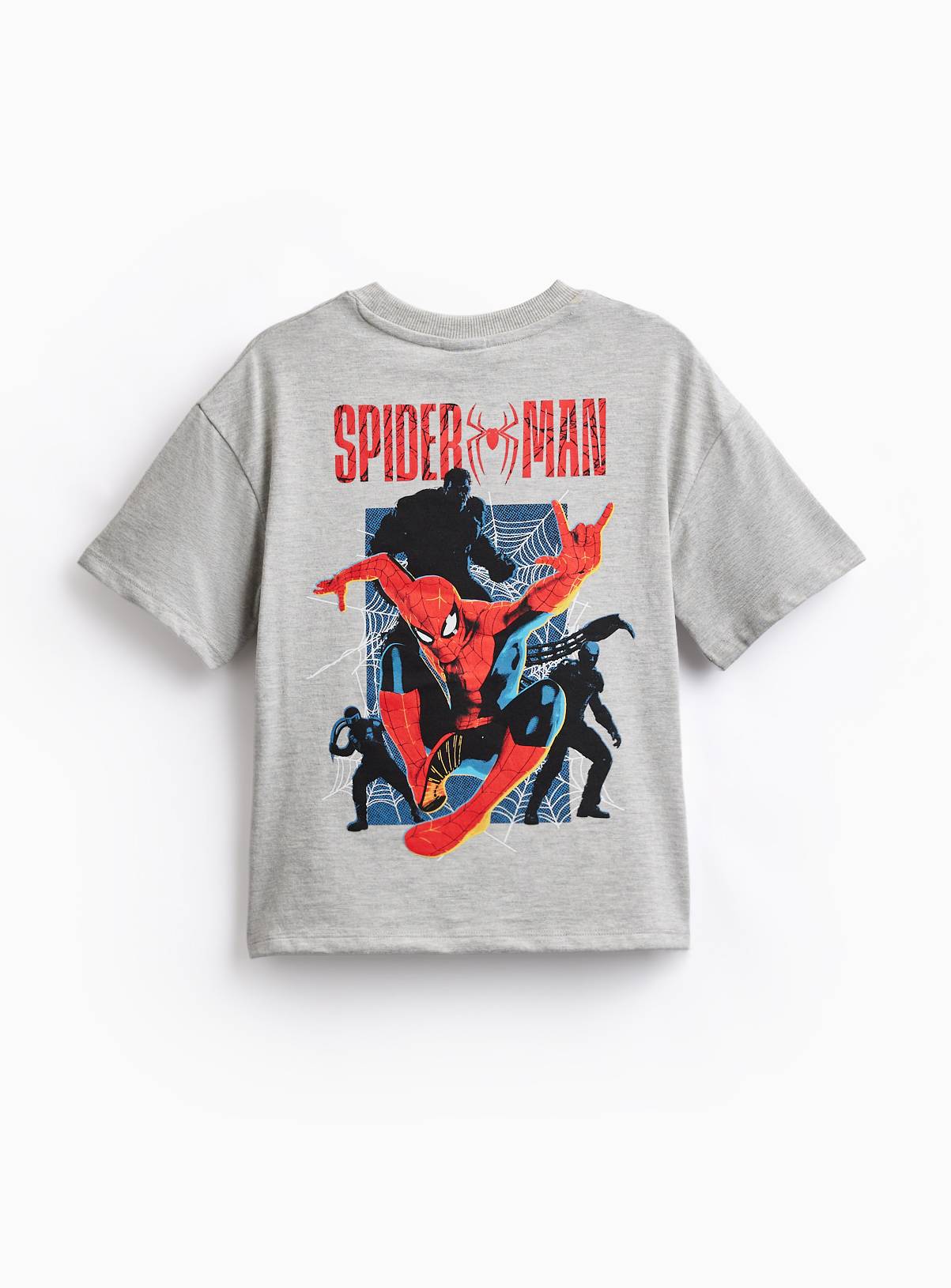 Grey Marl Spider-Man Graphic T-Shirt 10 years - Image 3