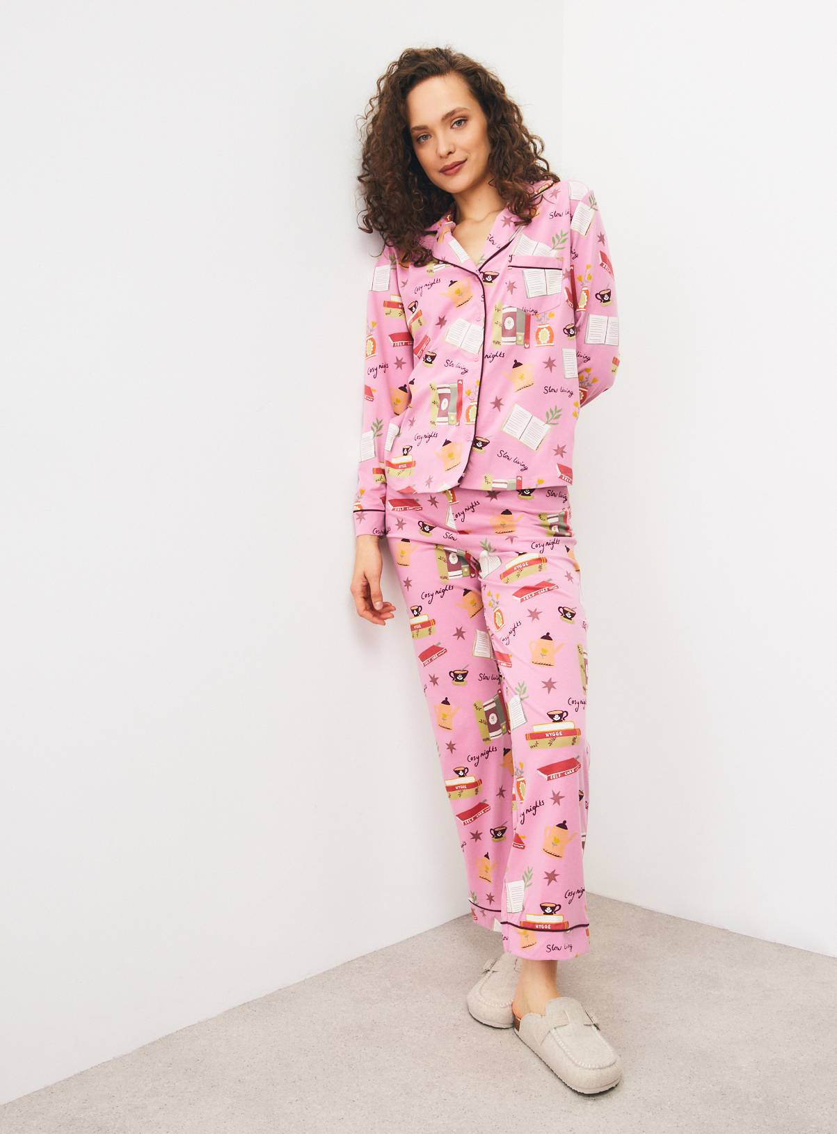 Pink Jersey Book Club Pyjamas M - Image 2