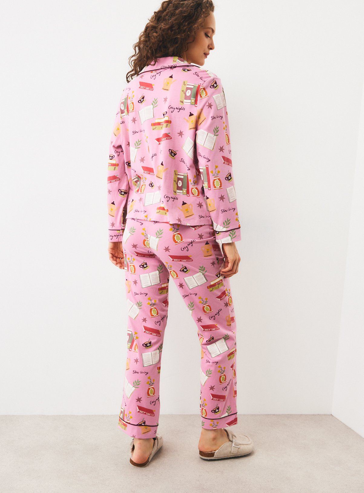 Pink Jersey Book Club Pyjamas M - Image 4 thumbnail