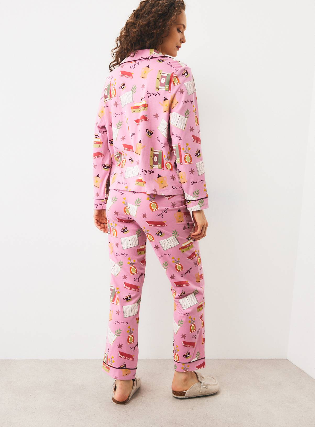 Pink Jersey Book Club Pyjamas M - Image 4