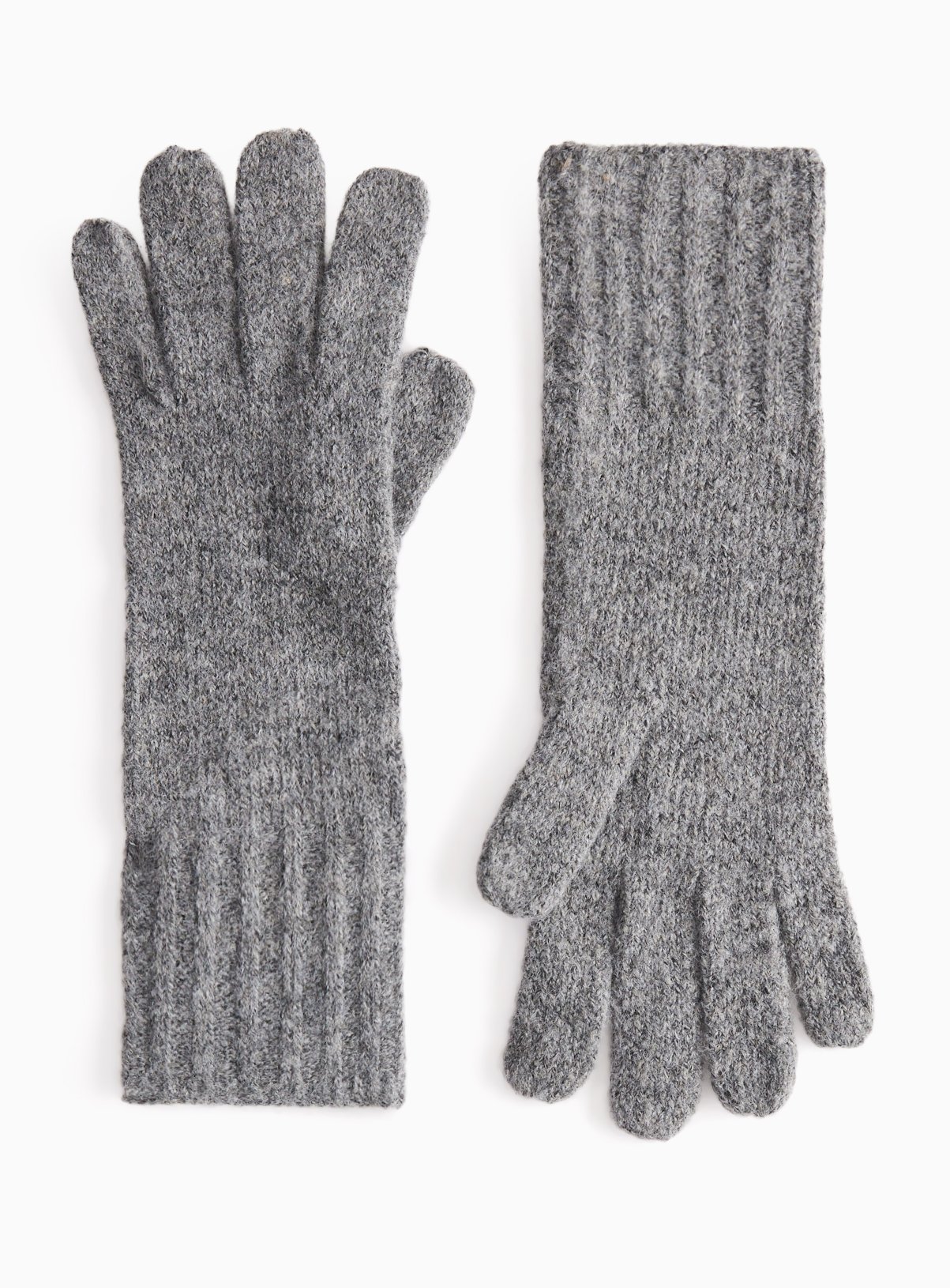 Burgundy Knitted Gloves One Size - Image 1 thumbnail