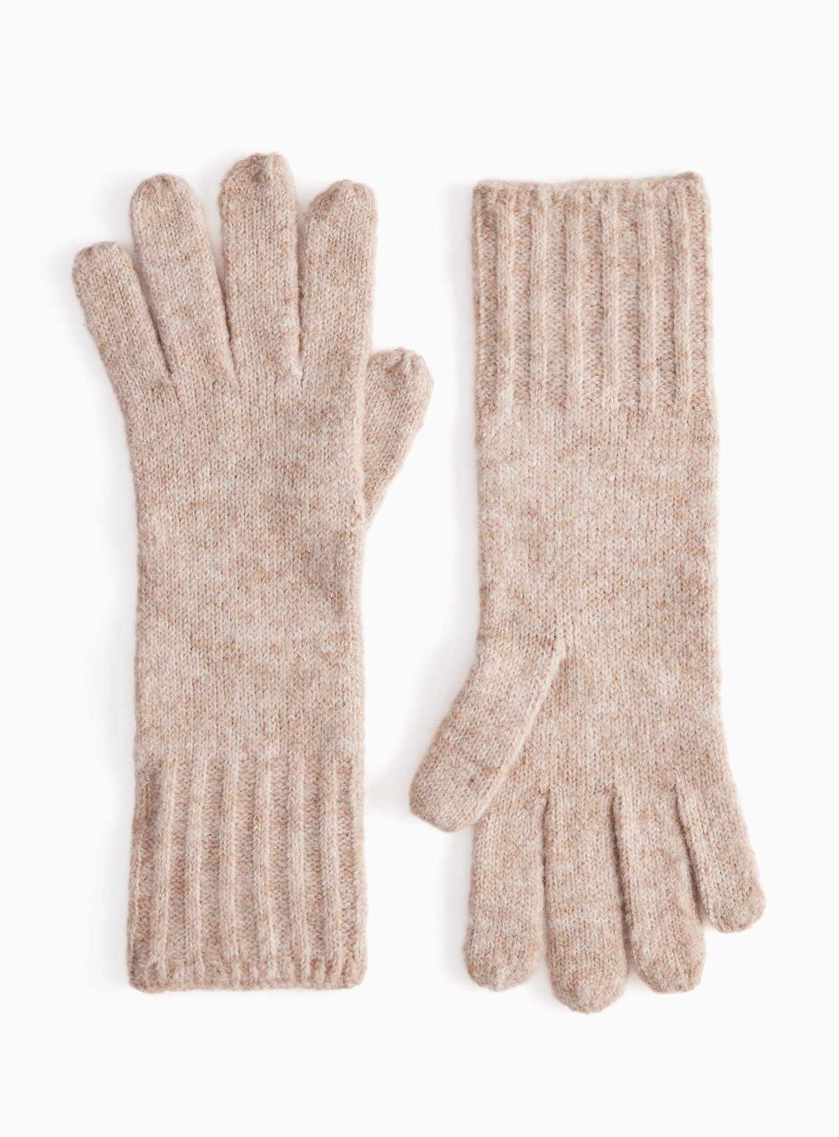 Burgundy Knitted Gloves One Size - Image 1 thumbnail