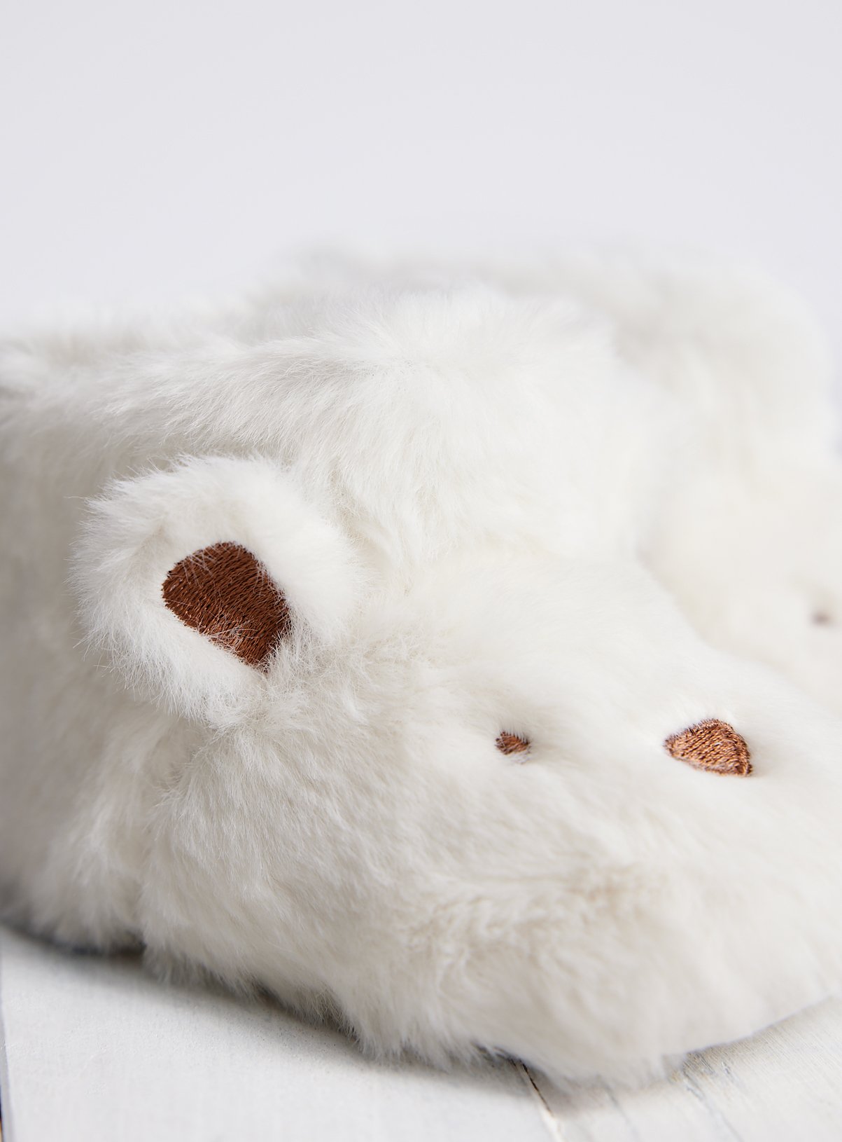 White Polar Bootie Slippers  3-6 months - Image 3 thumbnail