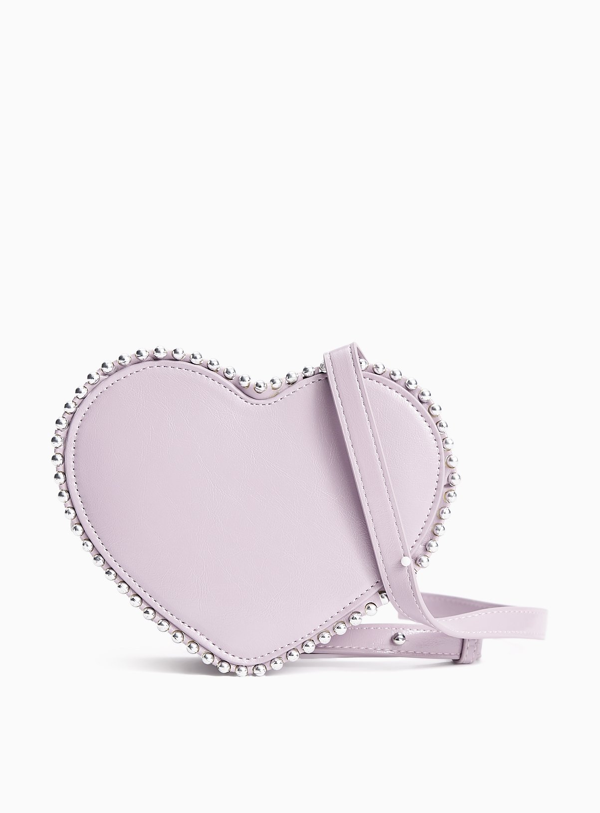 Lilac Heart-Shaped Party Bag One Size - Image 1 thumbnail