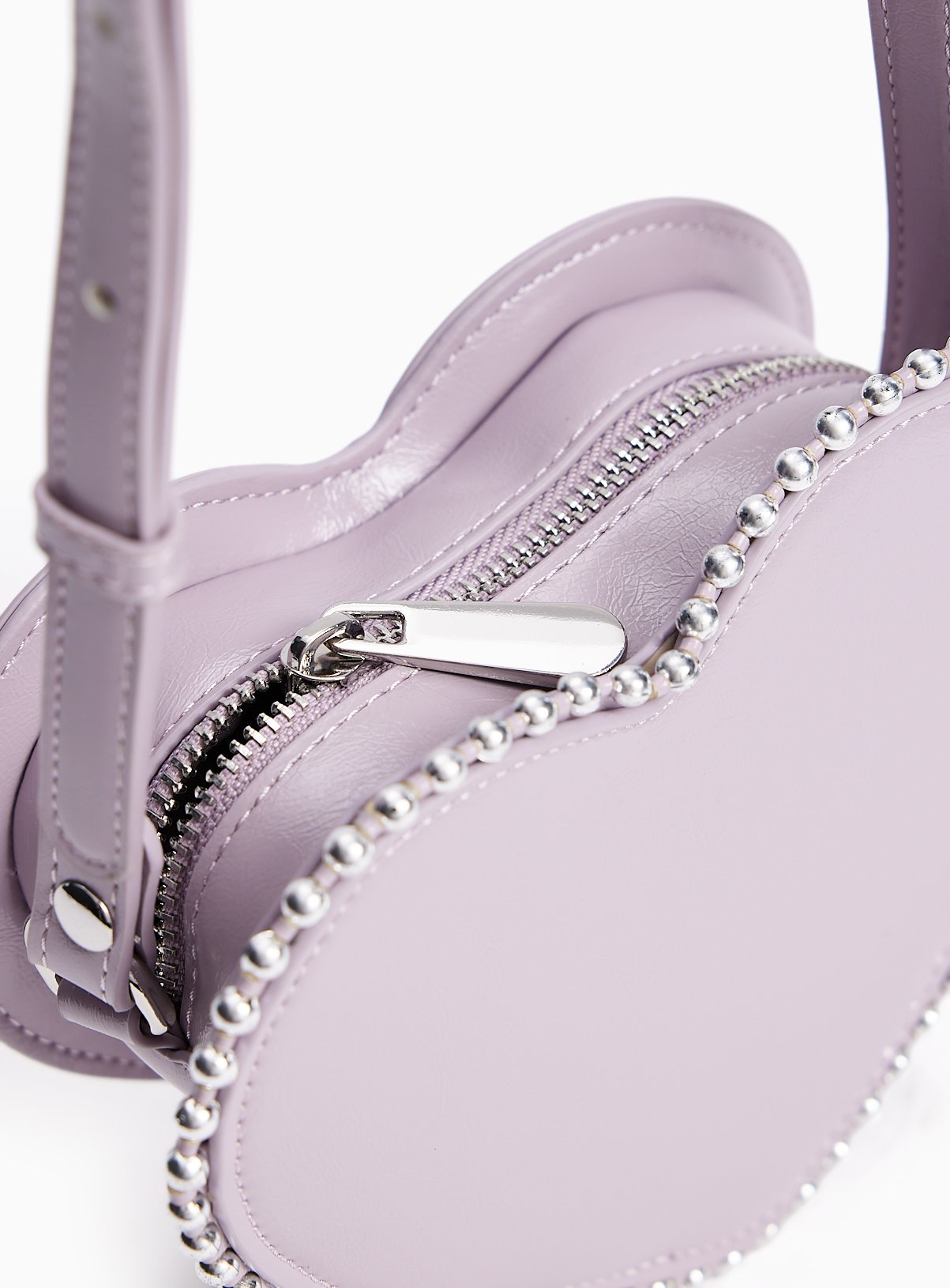 Lilac Heart-Shaped Party Bag One Size - Image 2 thumbnail