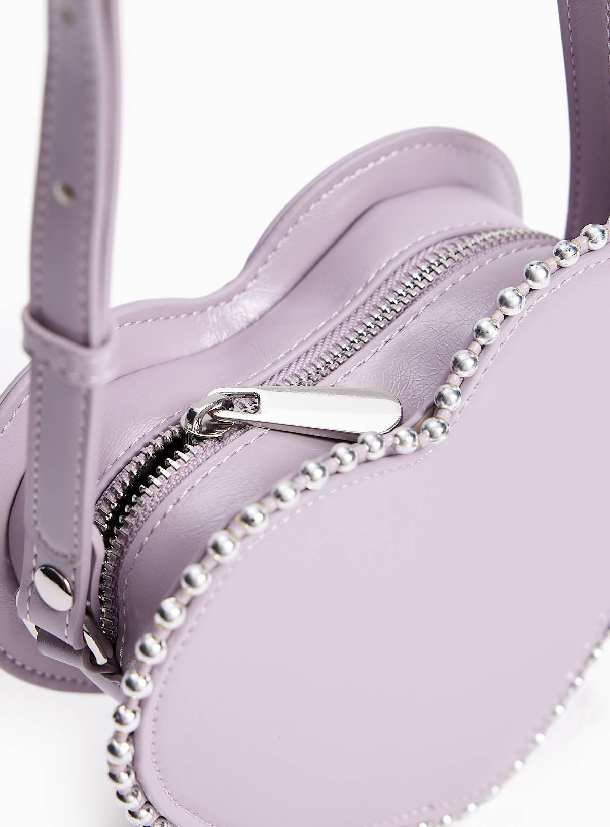 Lilac Heart-Shaped Party Bag One Size - Image 2