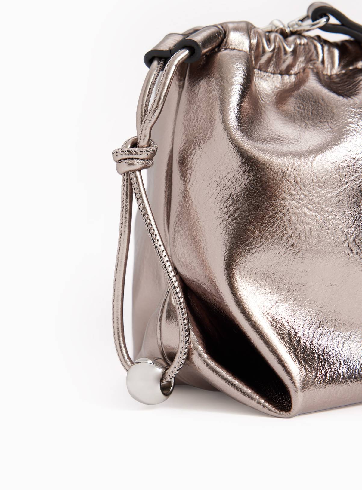 High Shine Drawstring Clutch One Size - Image 3