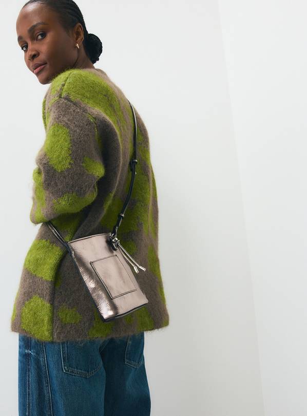 High Shine Chrome Phone Bag One Size