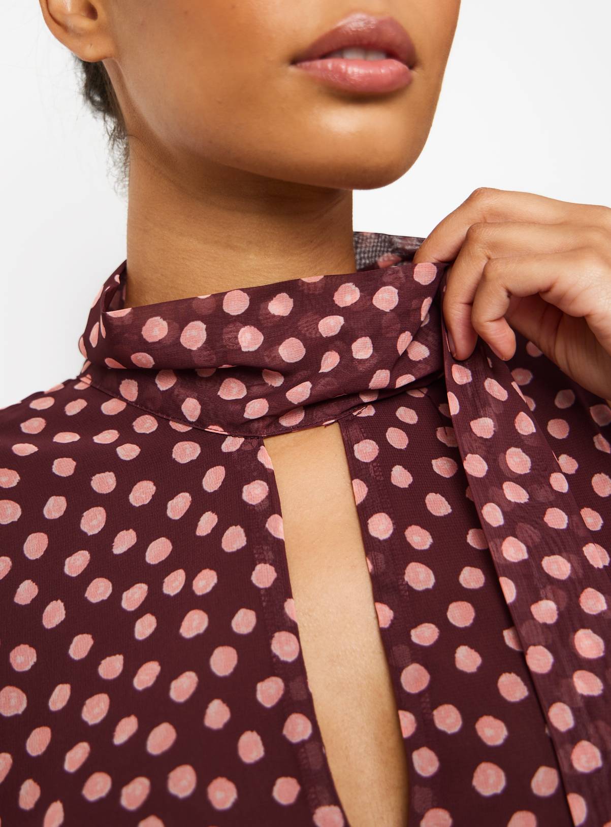 Brown Polka Dot Halter Jumpsuit 6 - Image 3