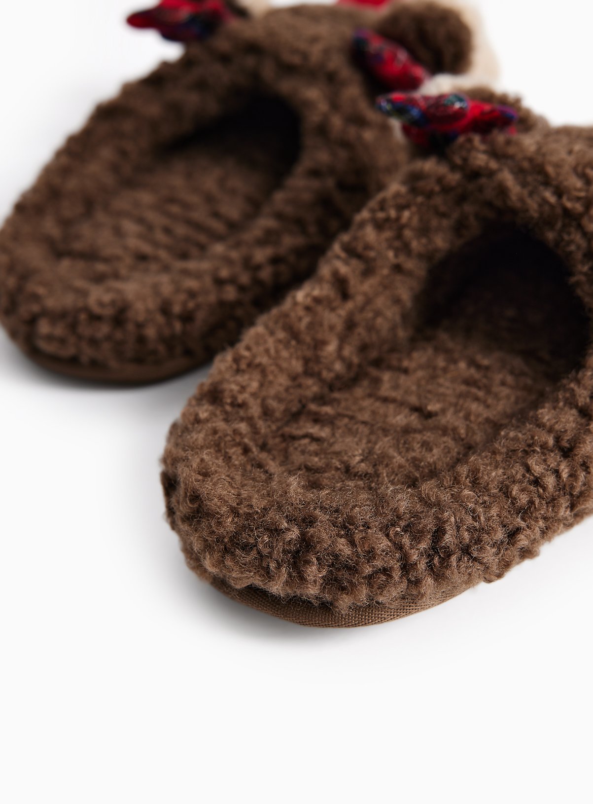 Christmas Reindeer Borg Mule Slippers M - Image 4 thumbnail
