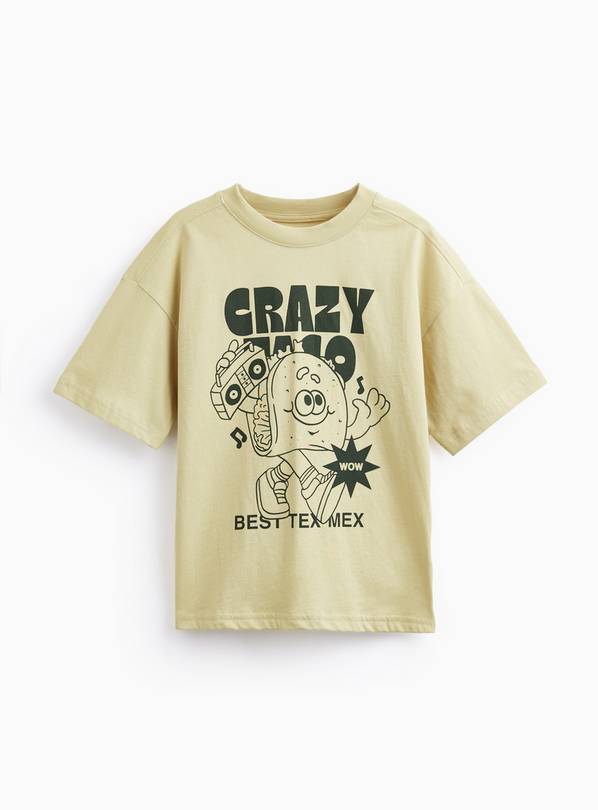Crazy Taco Graphic Print T-Shirt 12 years