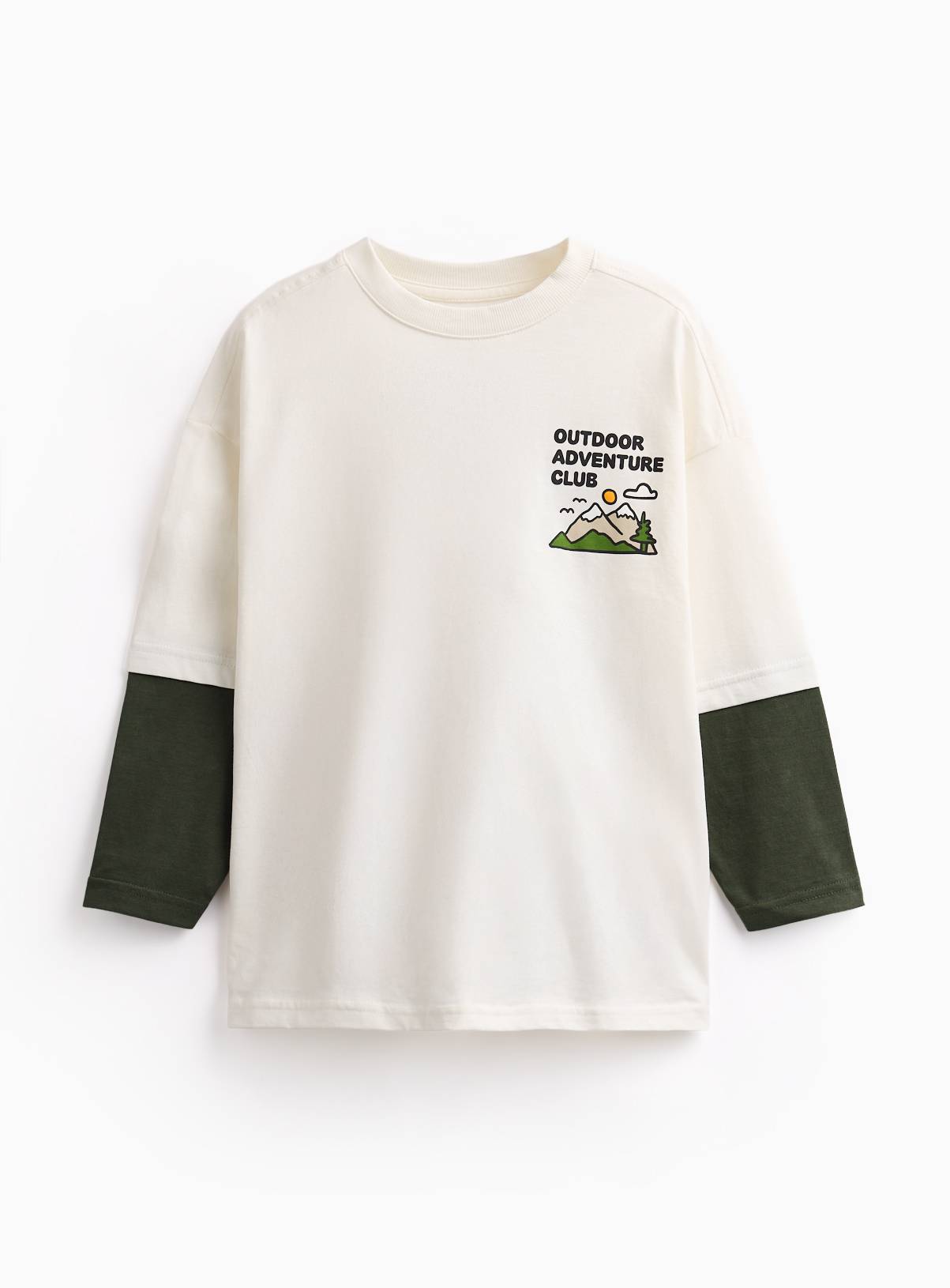 Mock Sleeve Camping T-Shirt 10 years - Image 1