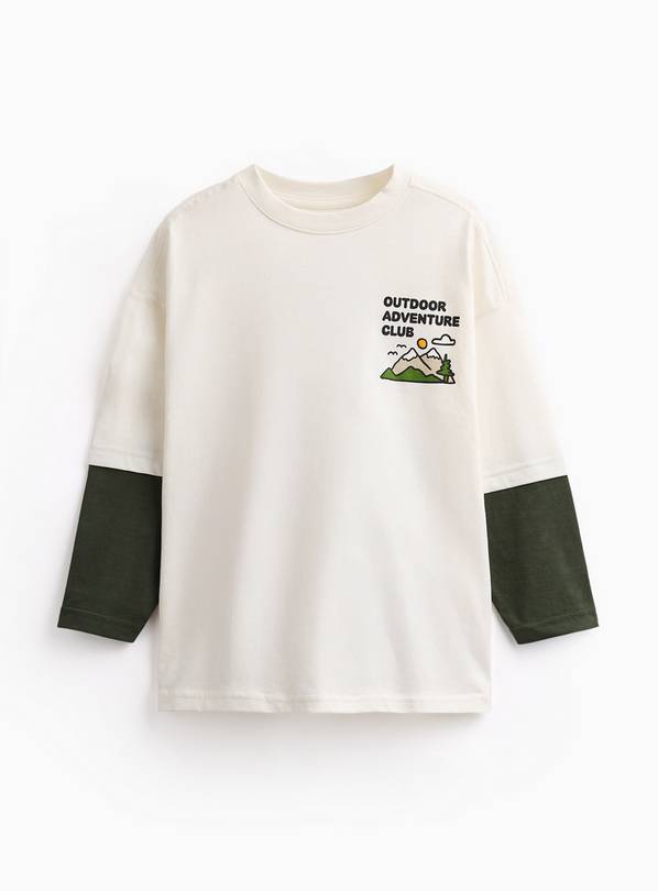 Mock Sleeve Camping T-Shirt 6 years