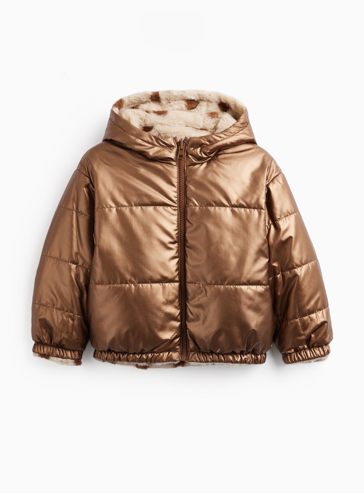 Spot Faux Fur Reversible Jacket 4-5 years - Image 2 thumbnail