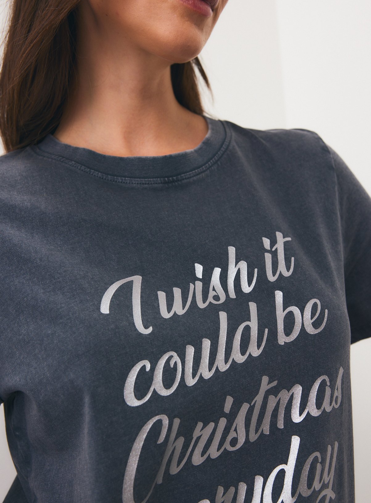 Charcoal ‘I Wish It Could Be Christmas Everyday’ T-Shirt 14 - Image 3 thumbnail