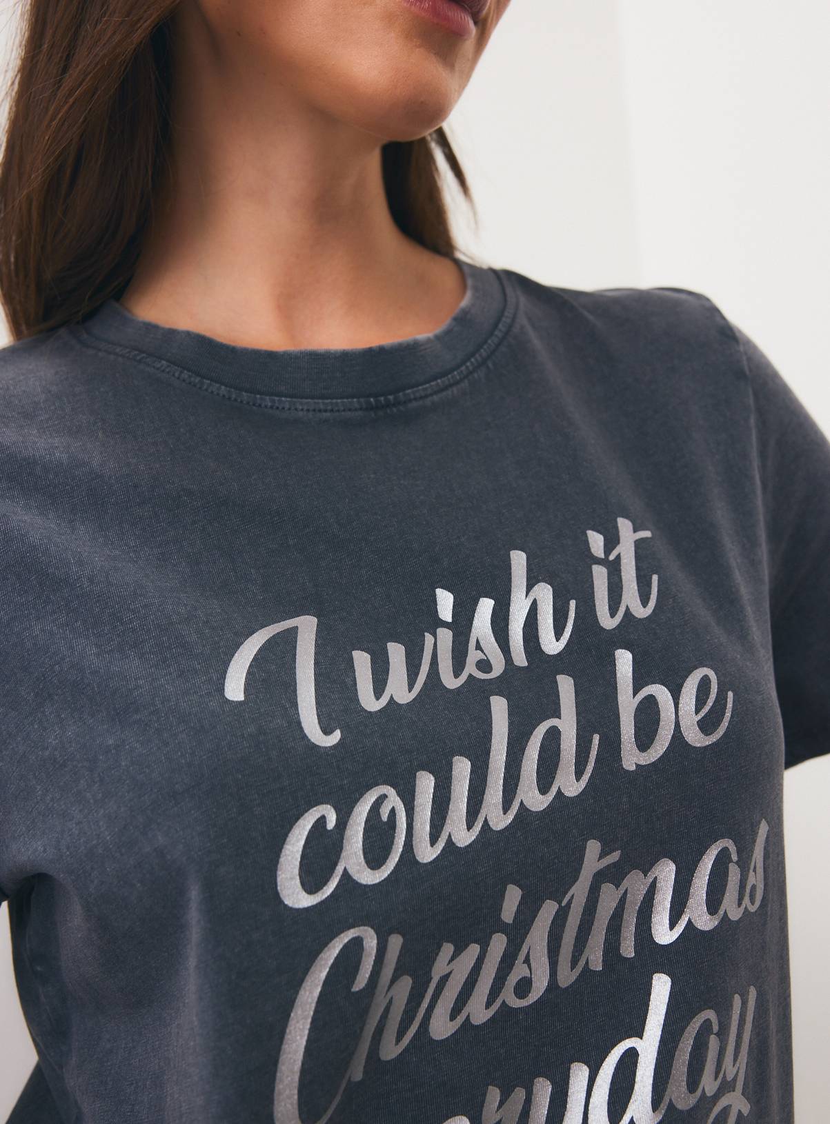 Charcoal ‘I Wish It Could Be Christmas Everyday’ T-Shirt 14 - Image 3