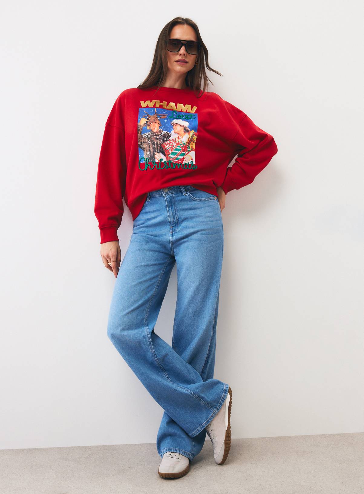 Red WHAM! Christmas Graphic Sweatshirt S - Image 2