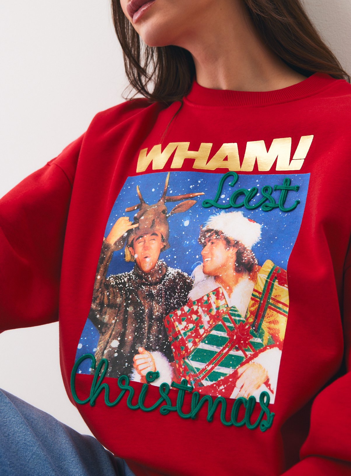 Red WHAM! Christmas Graphic Sweatshirt S - Image 3 thumbnail
