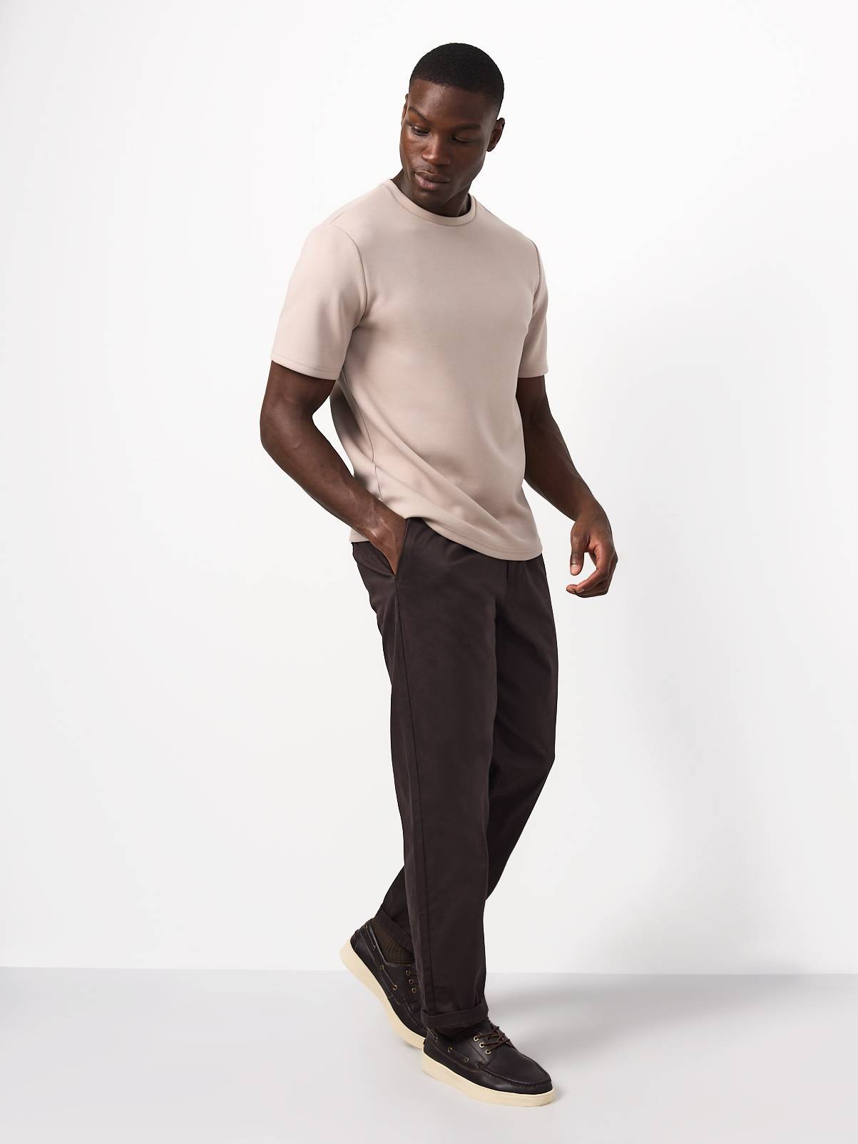 Classic Stone-Coloured T-Shirt S - Image 2