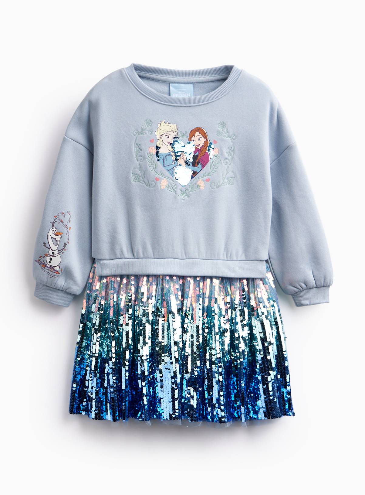 Disney Frozen Sequin Sweatshirt & Skirt Set 4-5 years - Image 1