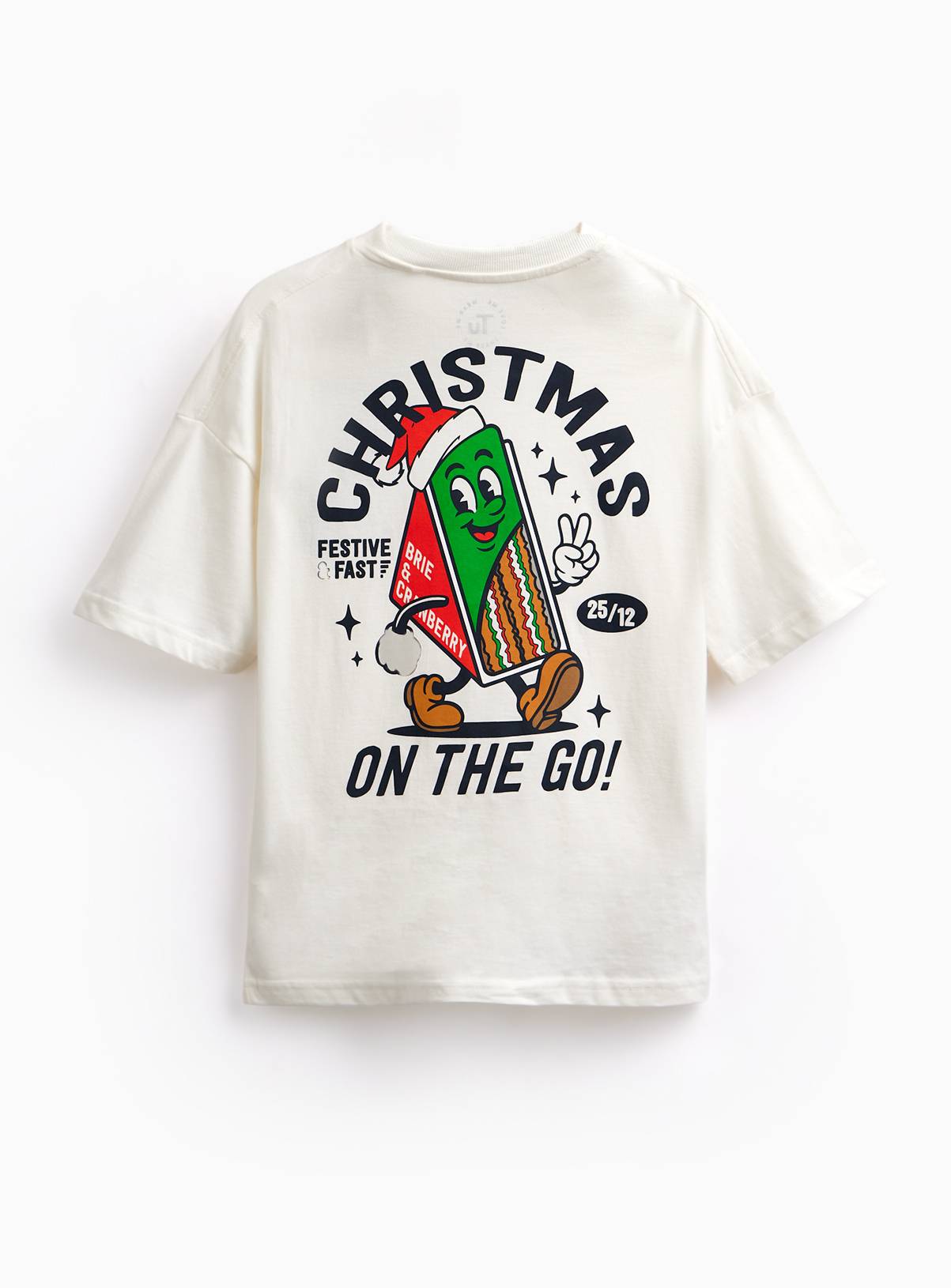 White Christmas Sandwich Graphic T-Shirt 8 years - Image 2