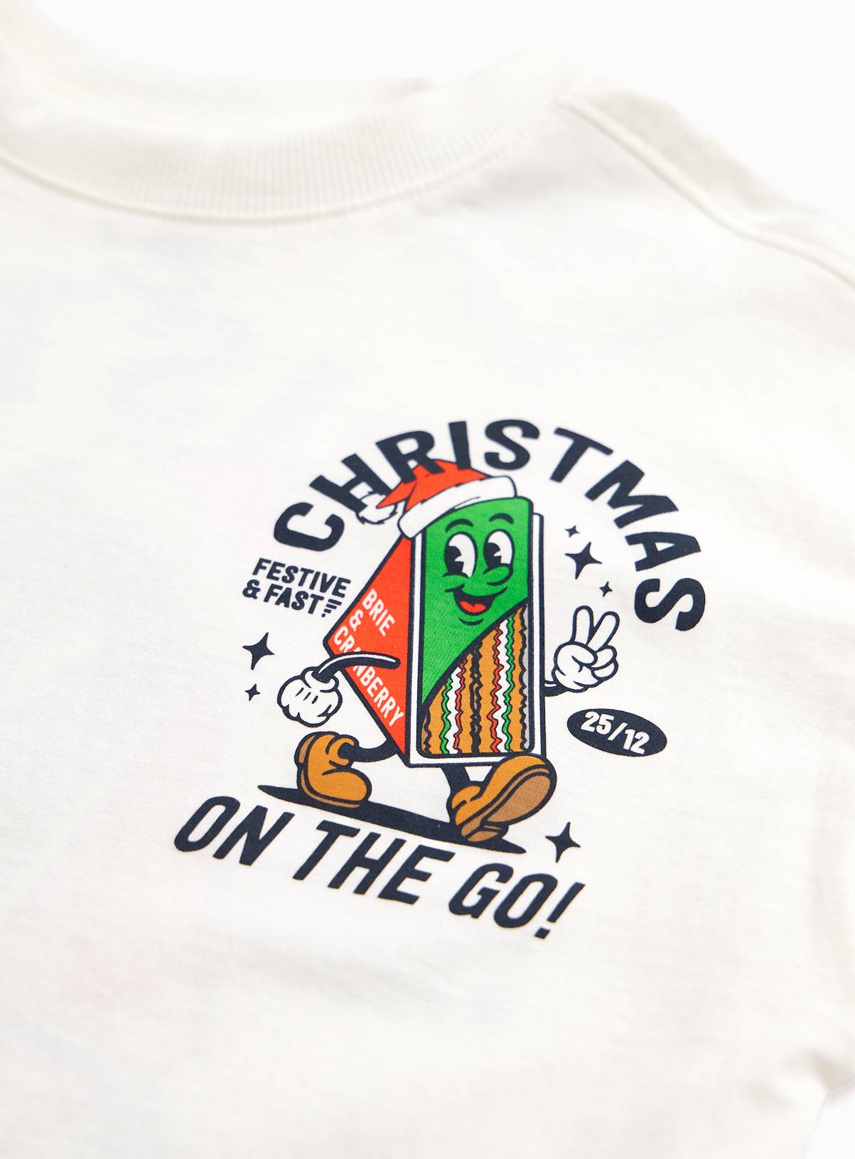 White Christmas Sandwich Graphic T-Shirt 8 years - Image 3