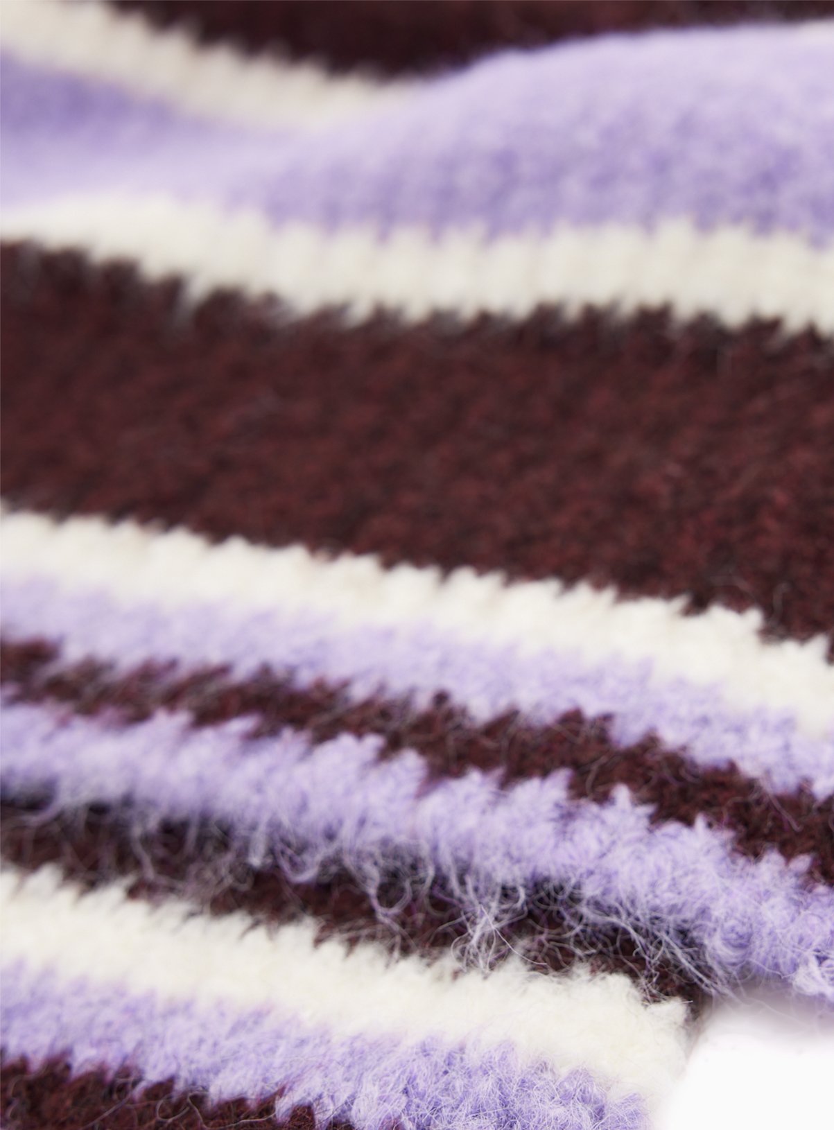 Purple Striped Knitted Scarf One Size - Image 3 thumbnail