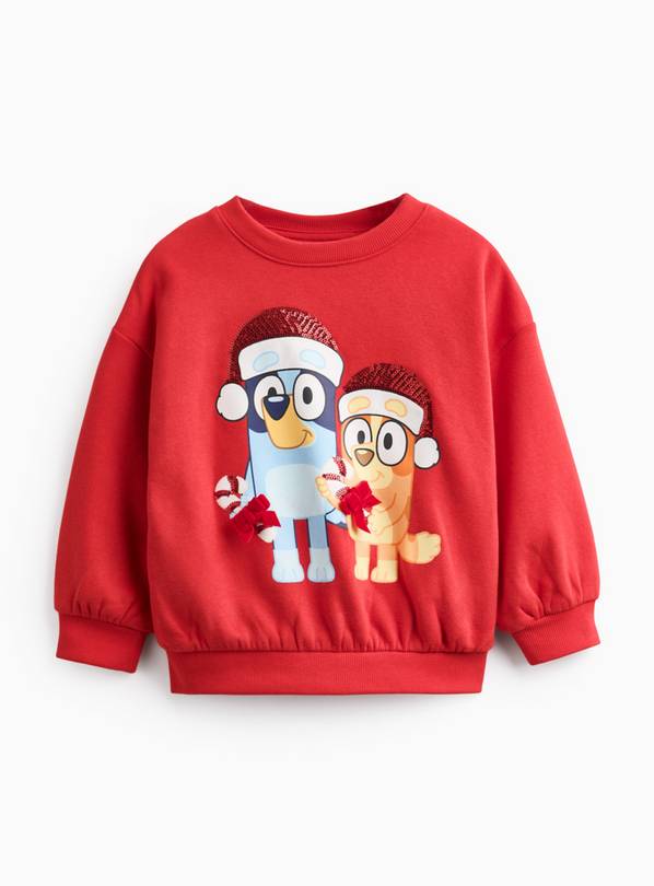 Christmas Red Bluey Sweatshirt 3-4 years