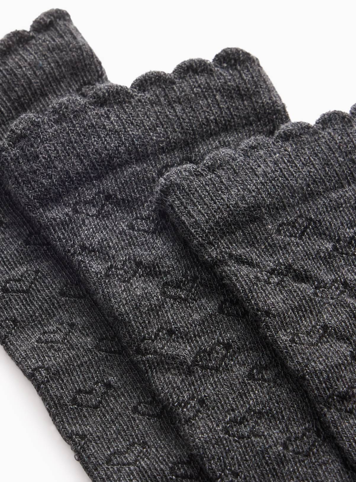 Grey Heart Filet Knee-High Socks 5-Pack 4-6.5 - Image 2