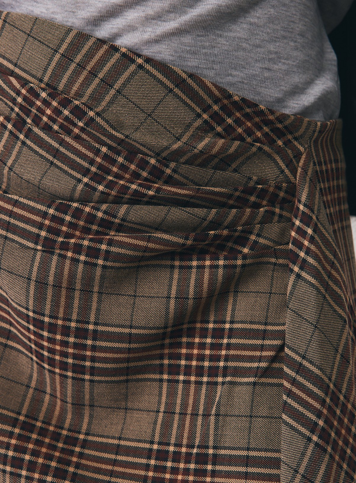 Brown Check Skirt  20 - Image 3 thumbnail