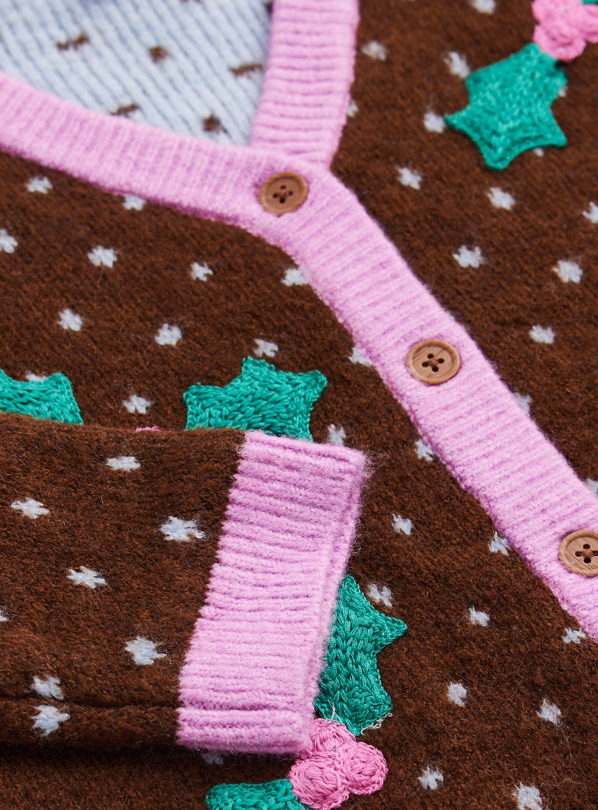 Crochet Holly Christmas Cardigan 13 years - Image 2 thumbnail