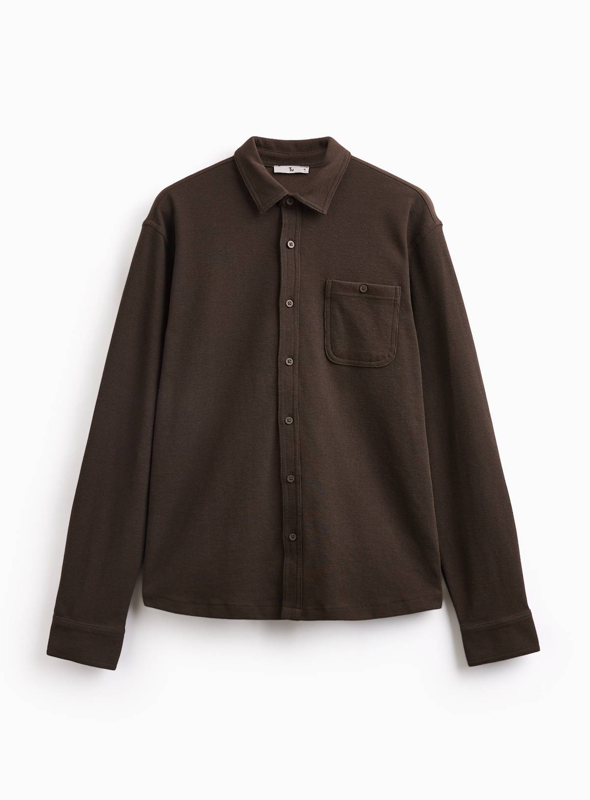 Brown Jersey Long Sleeve Shirt XXL - Image 3