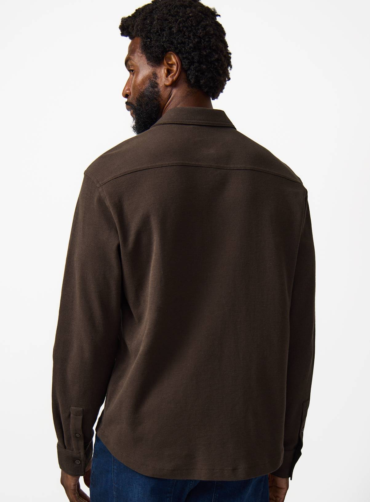 Brown Jersey Long Sleeve Shirt XXL - Image 5