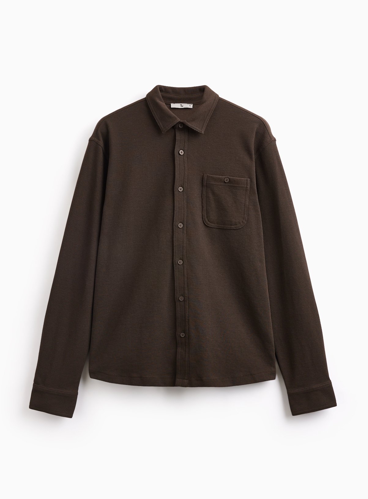 Brown Jersey Long Sleeve Shirt XXXL - Image 3 thumbnail
