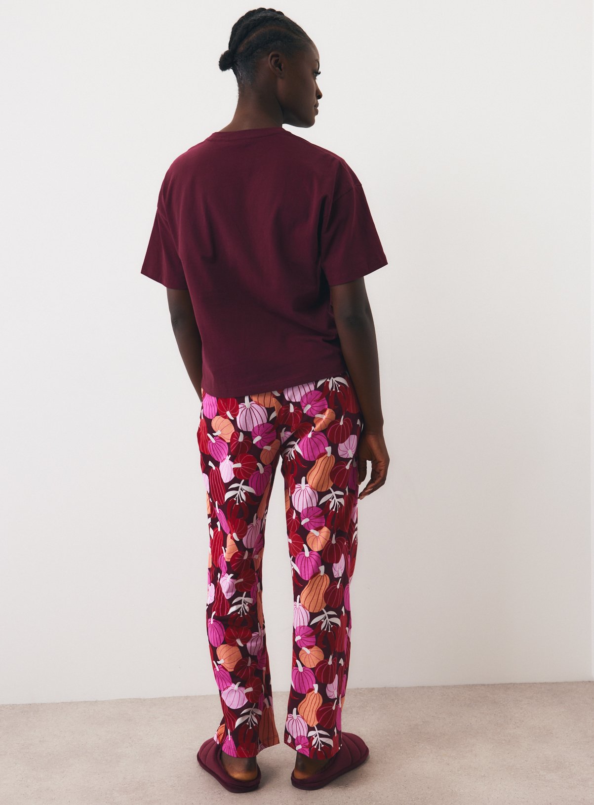 Burgundy & Plum Pumpkin Spice Pyjama Set XL - Image 4 thumbnail