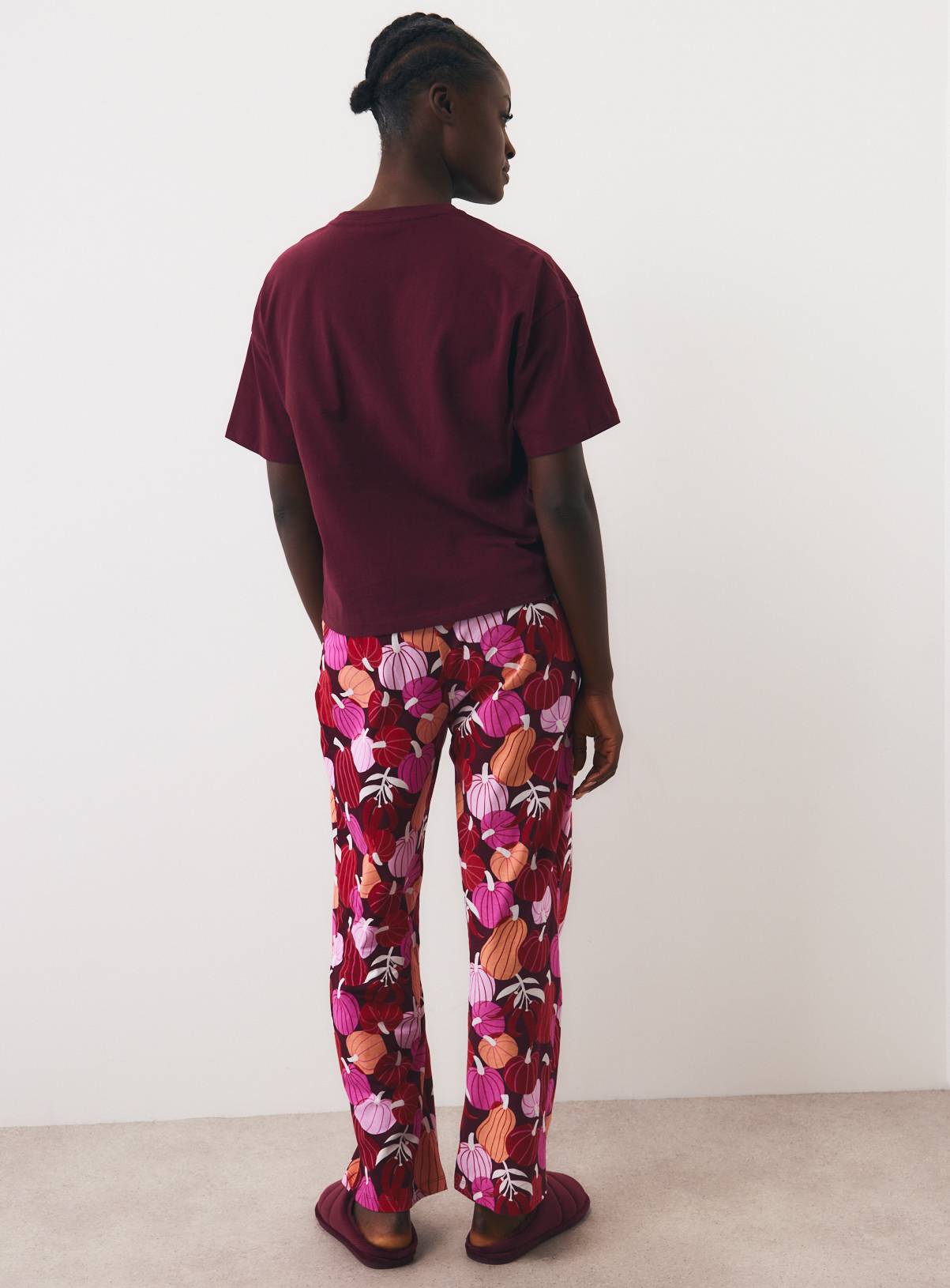 Burgundy & Plum Pumpkin Spice Pyjama Set XL - Image 4