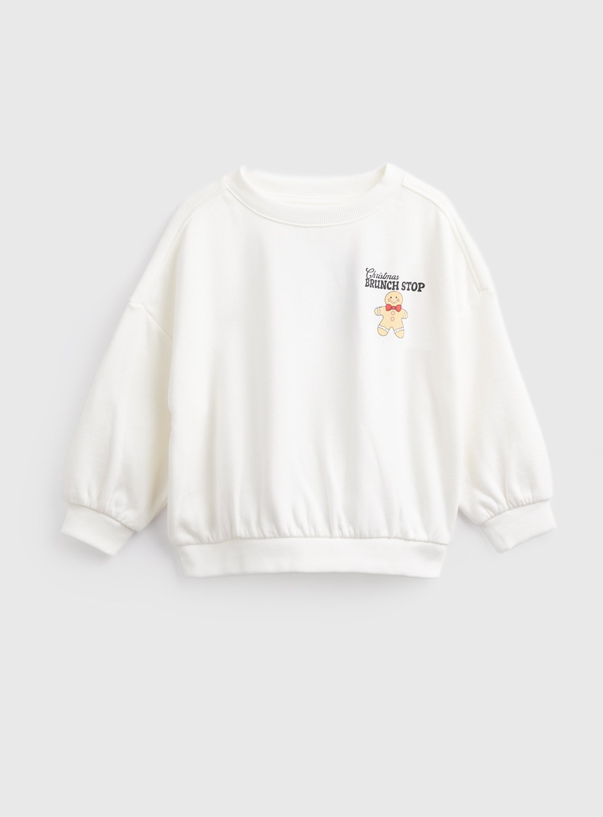 Cream Christmas Brunch Stop Sweatshirt 7-8 years - Image 1 thumbnail