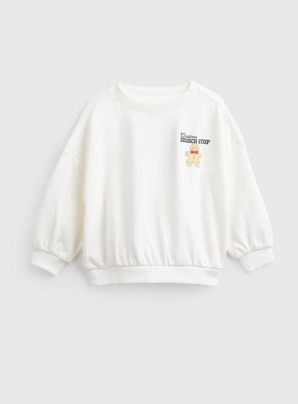Cream Christmas Brunch Stop Sweatshirt 4-5 years