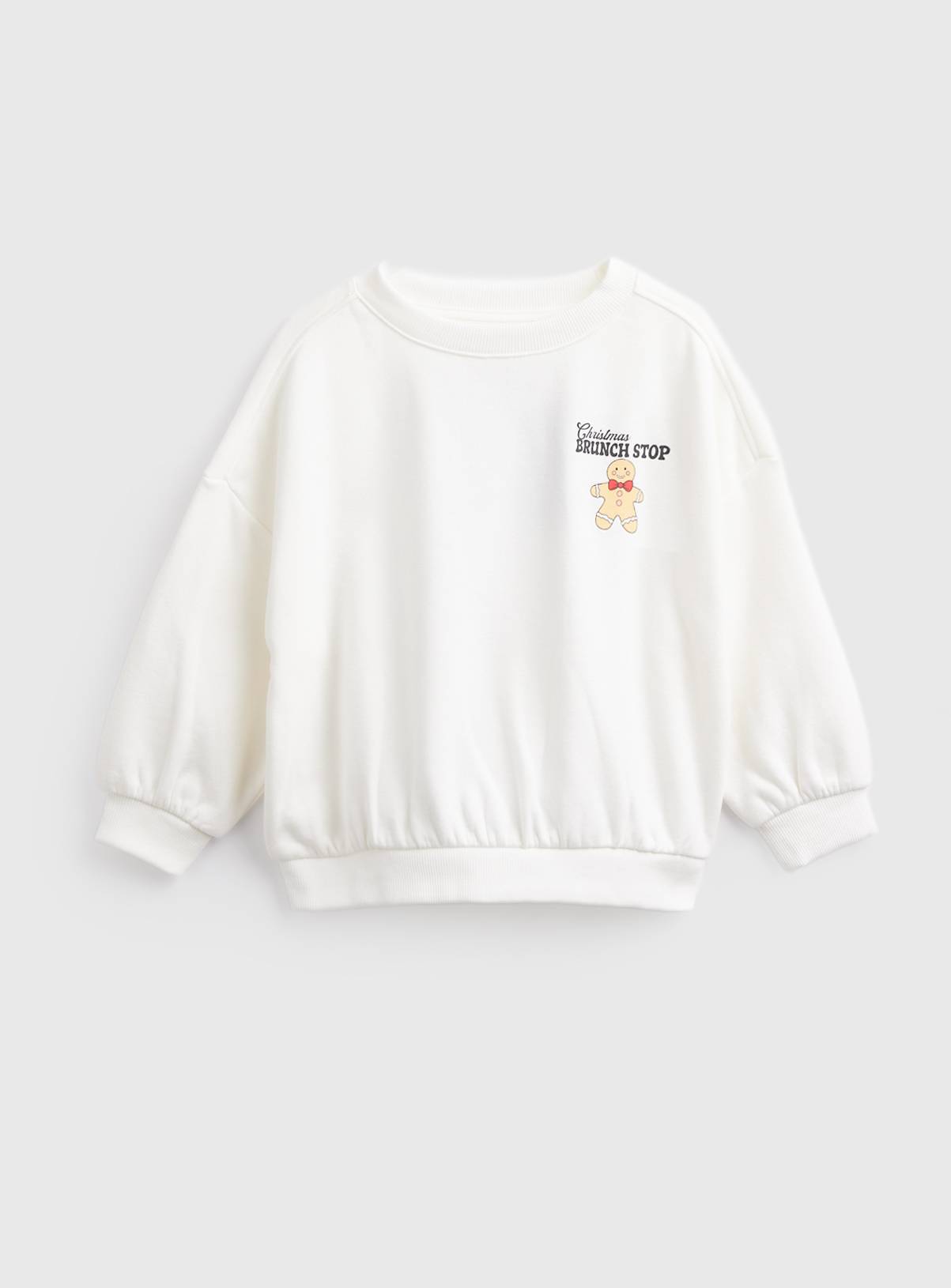 Cream Christmas Brunch Stop Sweatshirt 7-8 years - Image 1