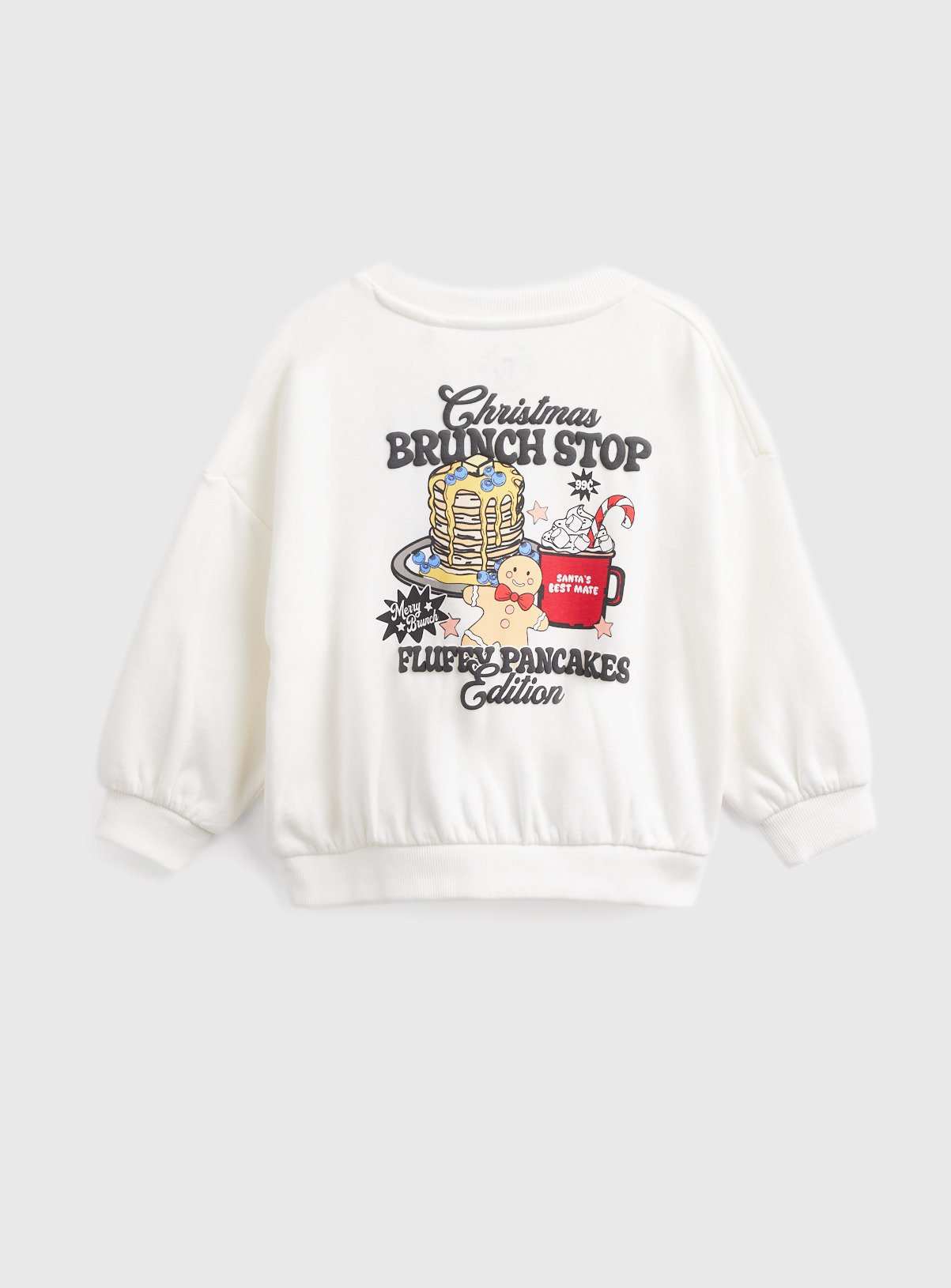 Cream Christmas Brunch Stop Sweatshirt 7-8 years - Image 2 thumbnail