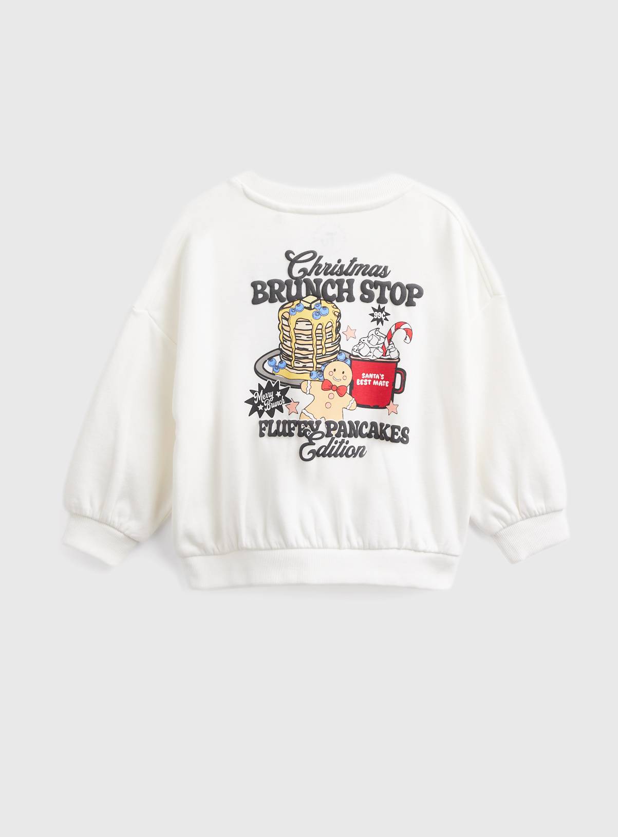 Cream Christmas Brunch Stop Sweatshirt 7-8 years - Image 2