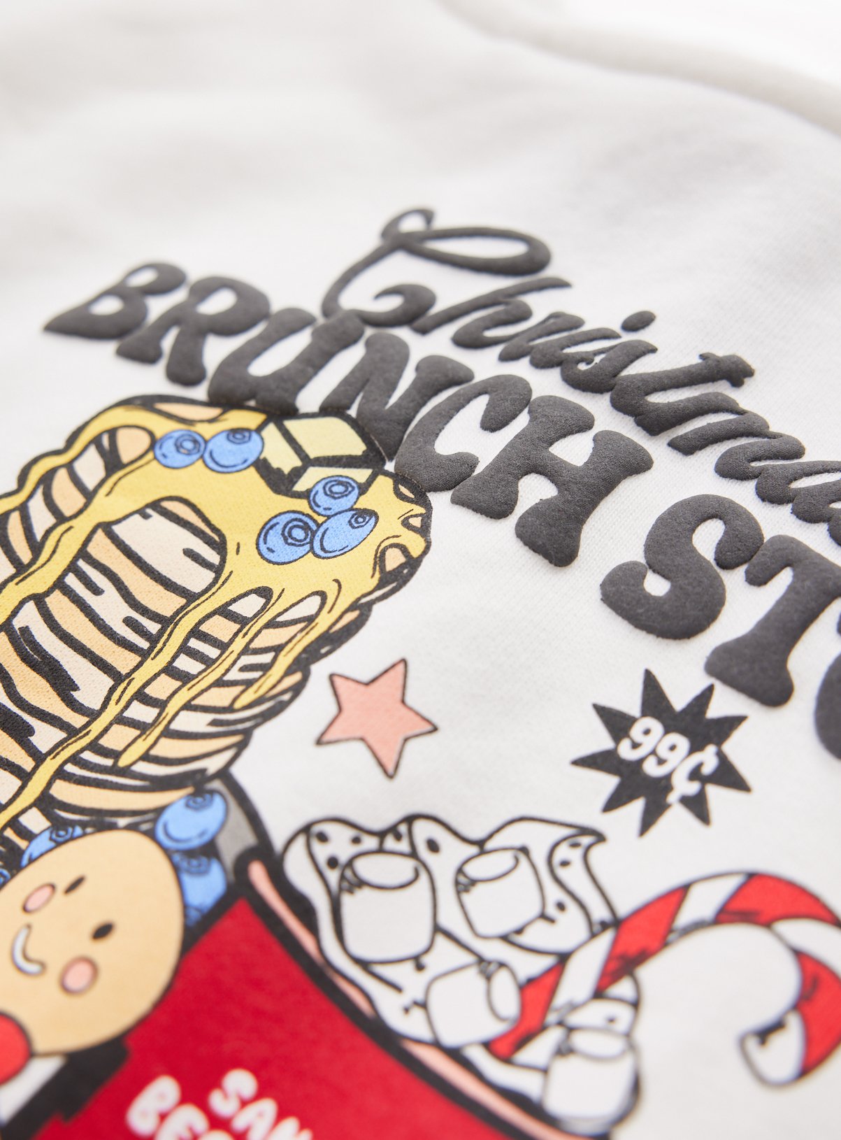 Cream Christmas Brunch Stop Sweatshirt 7-8 years - Image 3 thumbnail