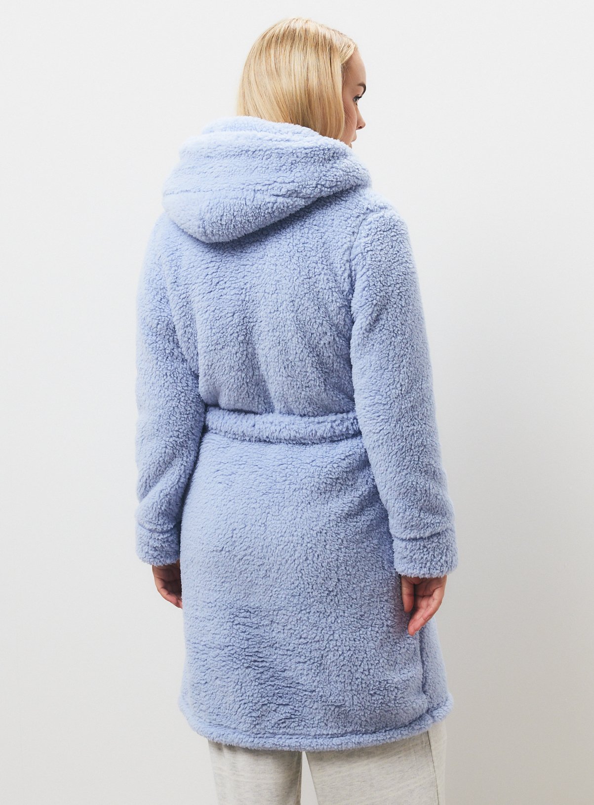 Blue Borg Hooded Dressing Gown  XL - Image 4 thumbnail