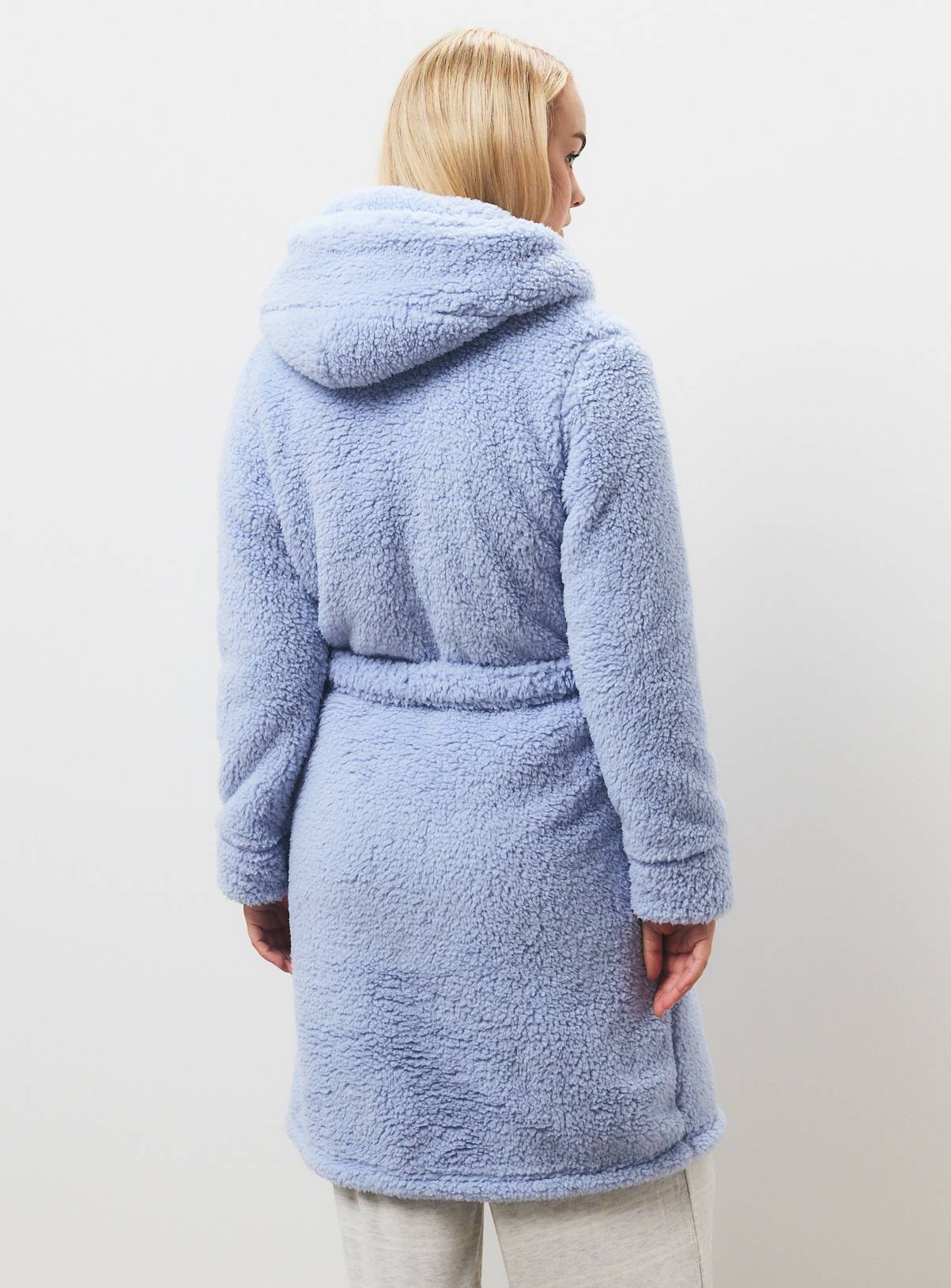 Blue Borg Hooded Dressing Gown  XL - Image 4
