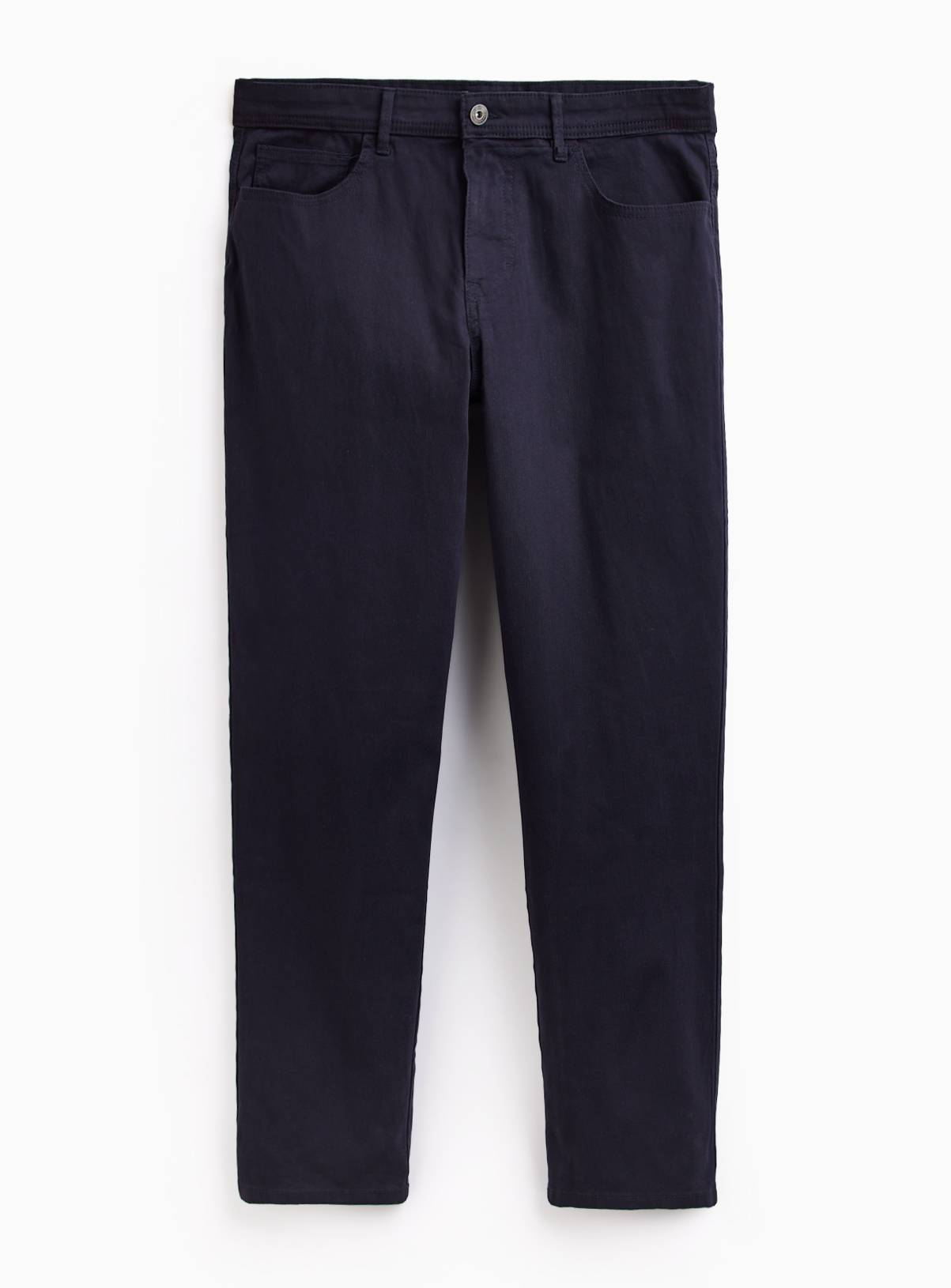 Navy Cotton Rich Trousers 42S - Image 2