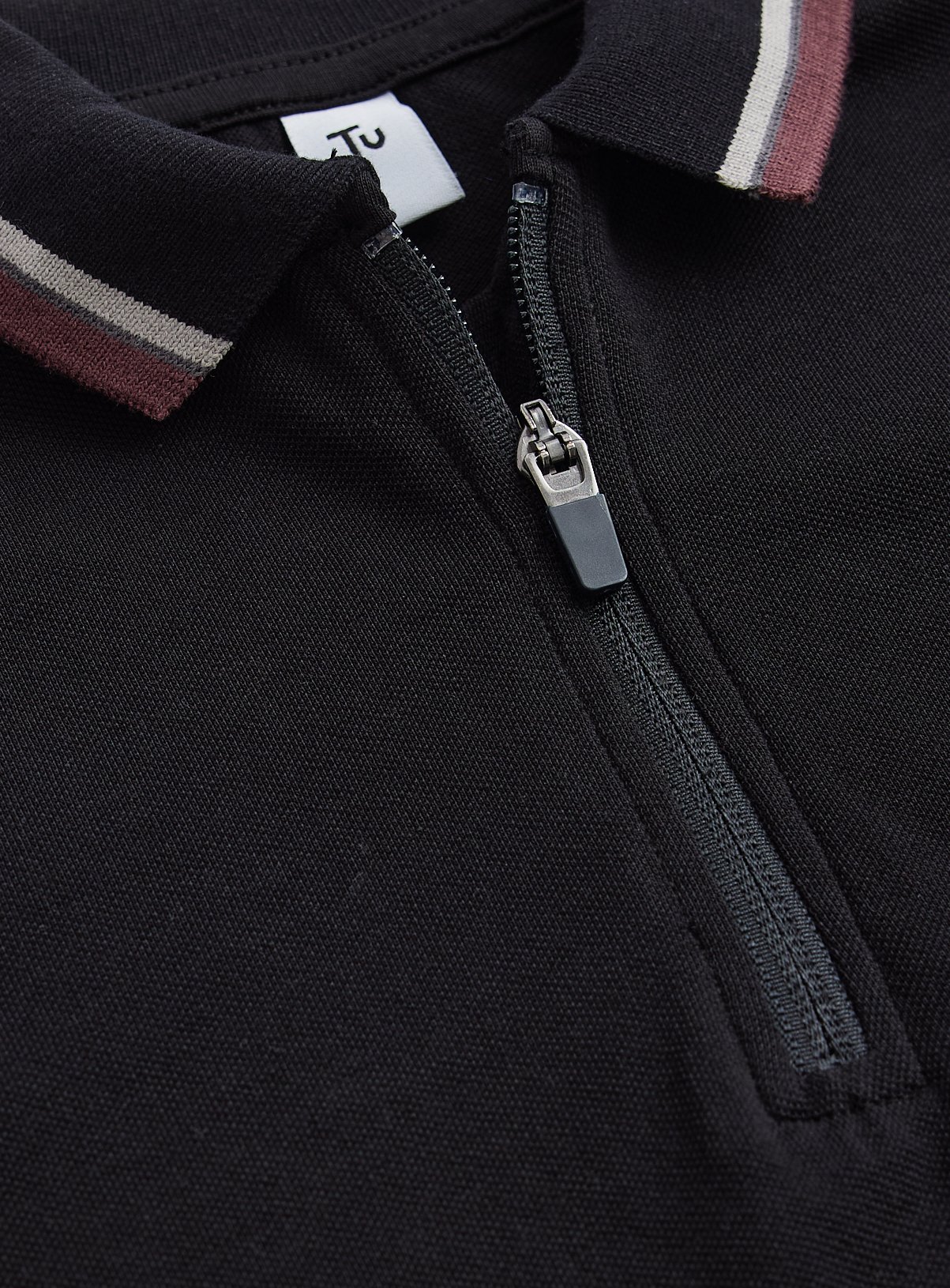 White Zip Polo Shirt 8 years - Image 2 thumbnail