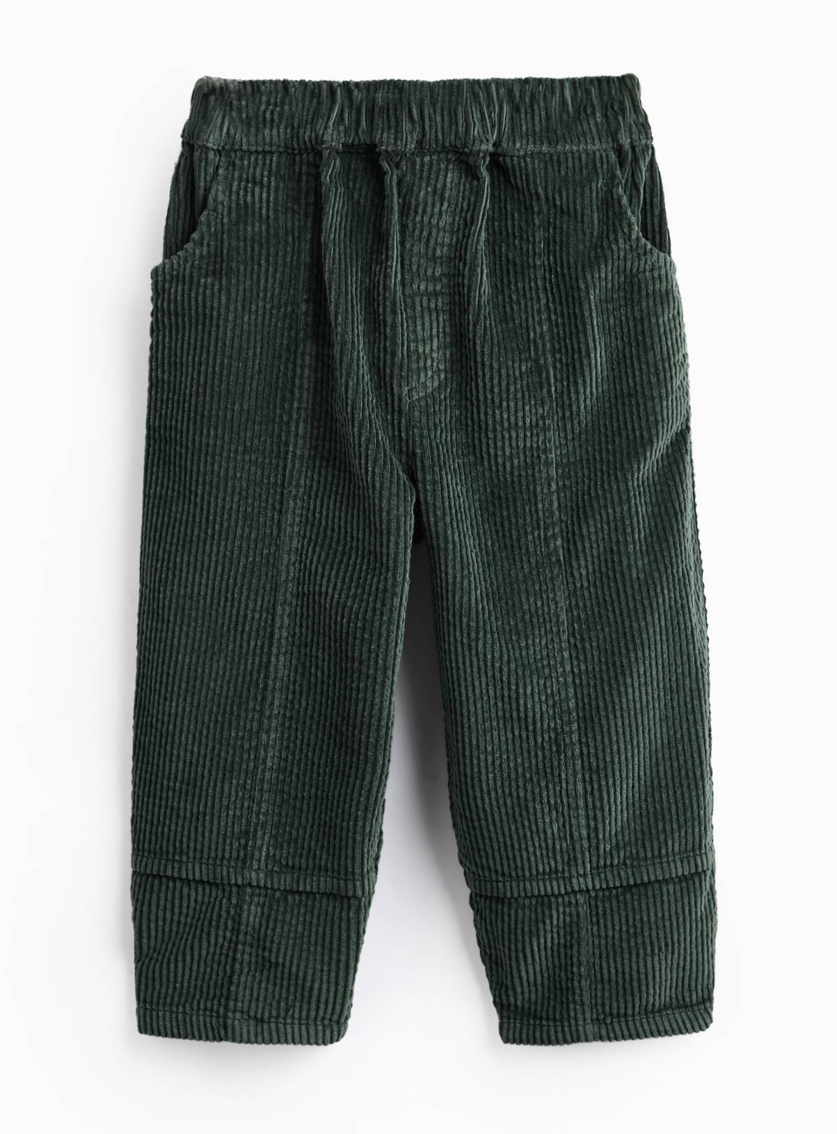 Khaki Cord Barrel Trousers 3-4 years - Image 1