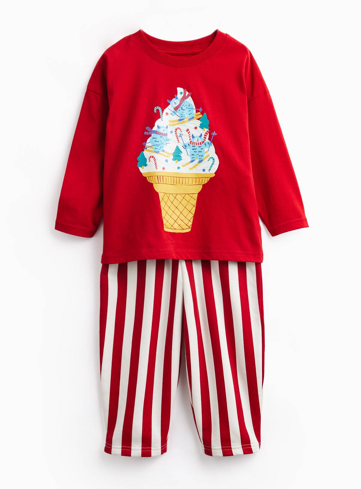 Christmas Ice Cream Long Sleeve Top & Trousers Set 4-5 years - Image 1
