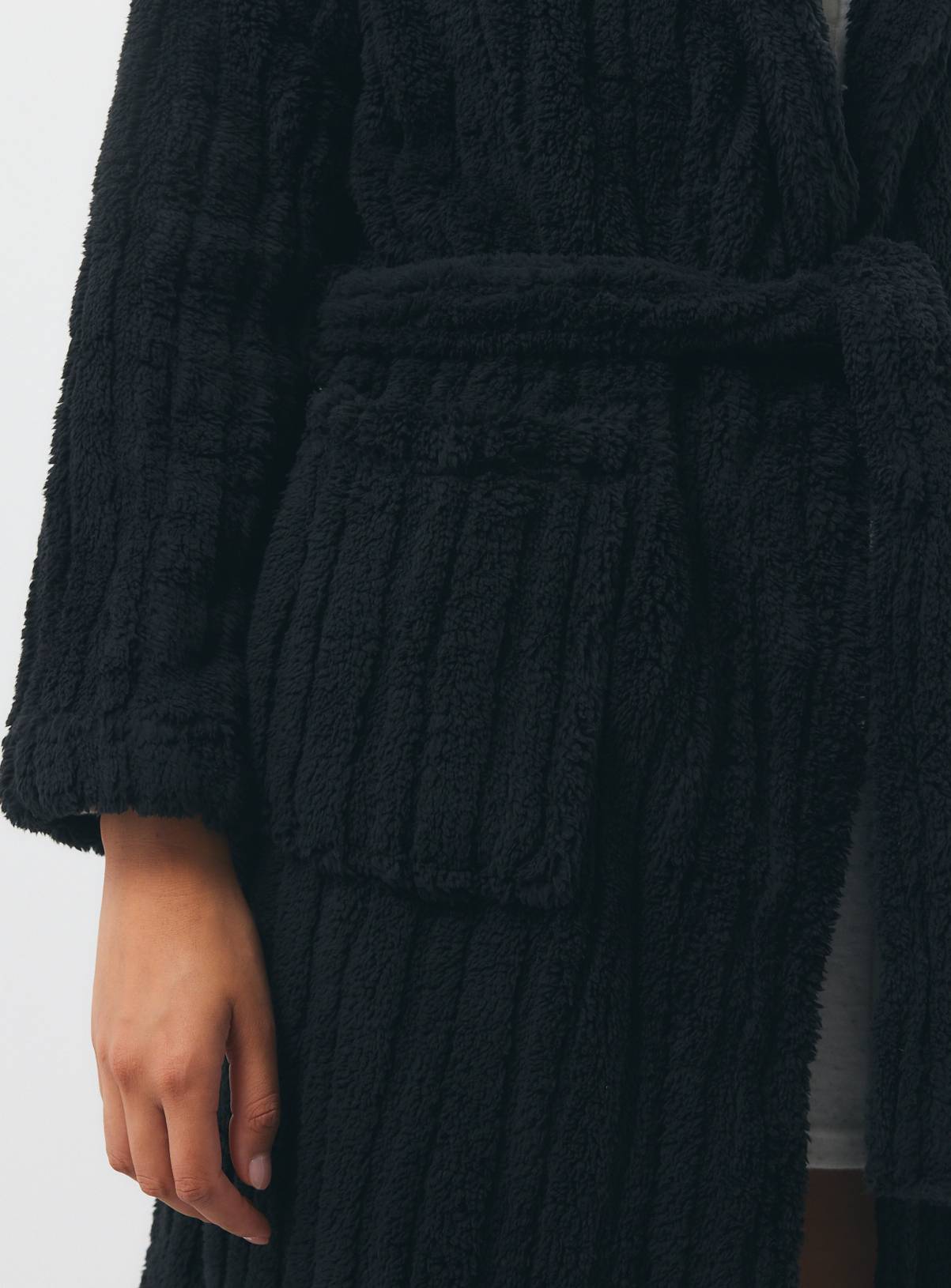 Black Carved Stripe Gown M - Image 3