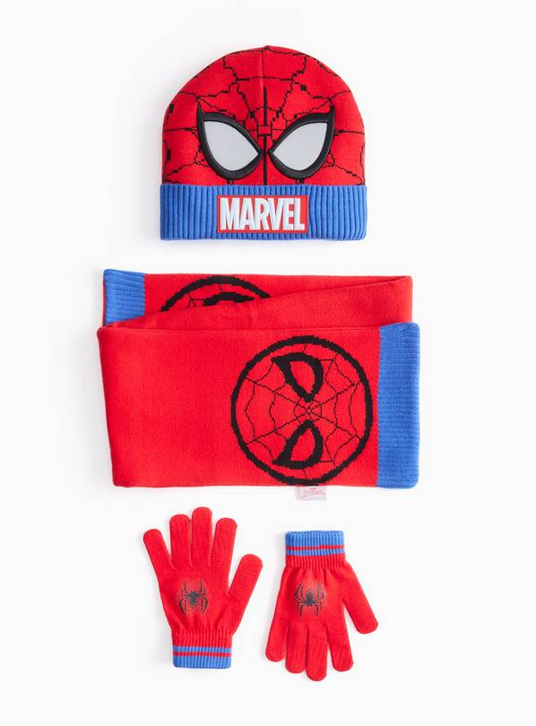 Disney Spider-Man Hat, Scarf & Gloves Set 6-9 years
